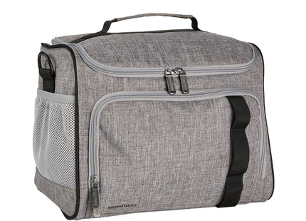 Amazon Basics Leakproof Reusable, Portable Soft Insulated Cooler Lunch Bag, Stays Cold for Hours, 24 Can Capacity, Adjustable Shoulder Strap, Gray