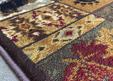 Carpet King Cabin Style Distressed Antiquated Runner Area Rug Black Bear Elk Deer Wildlife Animal Country Hunting Southwest Wilderness Design 760 (2 Feet X 7 Feet)