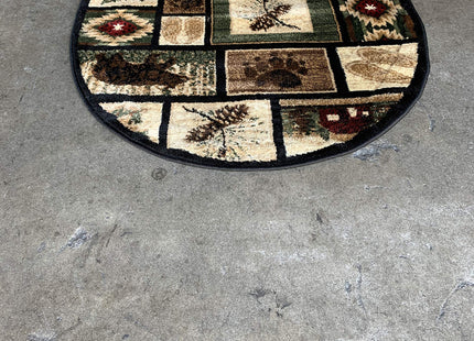Carpet King Cabin Style Oval Area Rug Rustic Western Country Bear Elk Deer Bear Wildlife Lodge Native Design 386 (3 Feet X 4 Feet 7 Inch)
