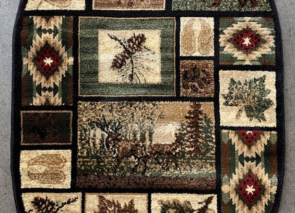 Carpet King Cabin Style Oval Area Rug Rustic Western Country Bear Elk Deer Bear Wildlife Lodge Native Design 386 (3 Feet X 4 Feet 7 Inch)