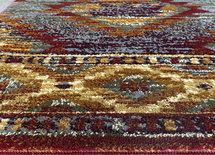 Carpet King Cabin Style Distressed Antiquated Runner Area Rug Bear Wildlife Animal Country Hunting Southwest Wilderness Design 769 (2 Feet X 7 Feet)
