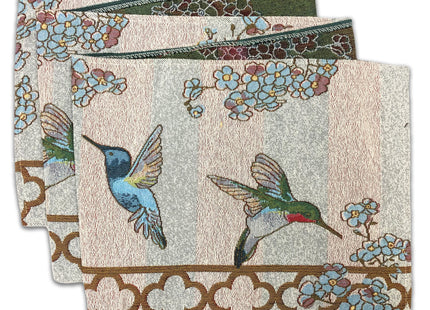 Floral Hummingbird Table Runner, 13x72 Inches