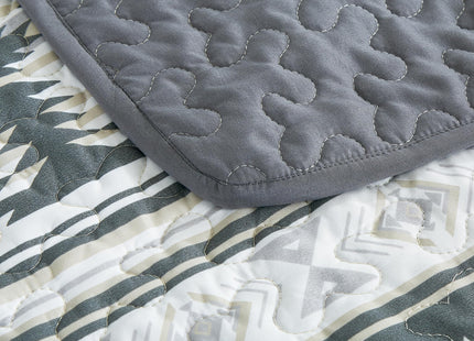 Chezmoi Collection 2-Piece Quilt Bedding Set Country Cabin Lodge Camping Outdoor Wilderness Microfiber Printed Bedspread Set, Twin, Green