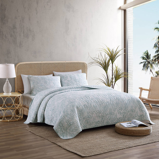 Tommy Bahama Reversible Cotton Bedding with Matching Shams, Coastal All Season Home Decor