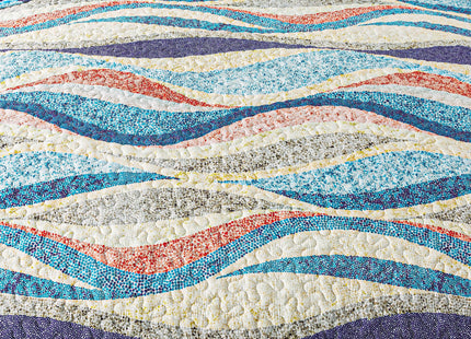 HoneiLife King Quilt Bedding Set - 3 Pieces Beach Quilt Sets Coastal Bedspreads Ocean Coverlets Microfiber Bed Cover All Season Quilts