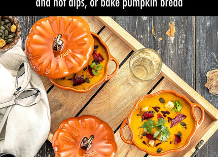Staub Ceramic 16-oz Petite Pumpkin Cocotte - Burnt Orange