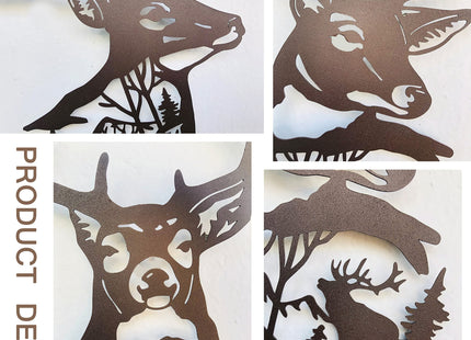 Deer Metal Wall Art Deer Silhouette Wall Decor Rustic Forest Hunting Sign