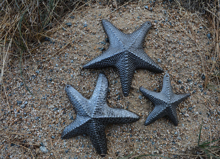 It's Cactus Starfish, Set of 3, Sea Life Nautical Home Decor, Recycled Wall Art 8x8 and 5x5 Inches, Haitian, Decorative, Plaque