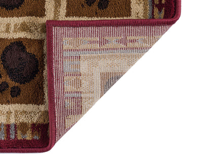 Lakeside Retreat Red 5x7 Area Rug Cabin for Living for Living Room - Bedroom and DiningRoom - Lodge, Cabin Farmhouse Stye Rustic Indoor Carpet