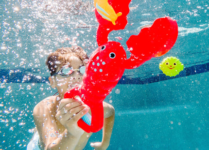 Melissa & Doug Sunny Patch Louie Lobster Claw Catcher - Grab-and-Squeeze Pool Toy