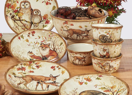Certified International Pine Forest 10.5'' Dinner Plates, Large, Multicolor, Set of 4
