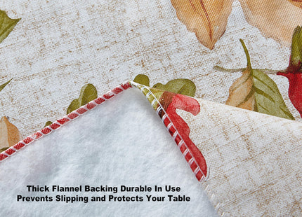 Newbridge Thanksgiving Rustic Acorn & Leaf 60x84 Inch Oval Vinyl Tablecloth