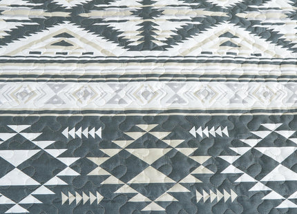 Chezmoi Collection 2-Piece Quilt Bedding Set Country Cabin Lodge Camping Outdoor Wilderness Microfiber Printed Bedspread Set, Twin, Green