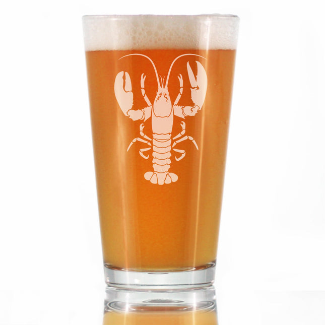 Lobster Engraved Pint Glass | 16 oz