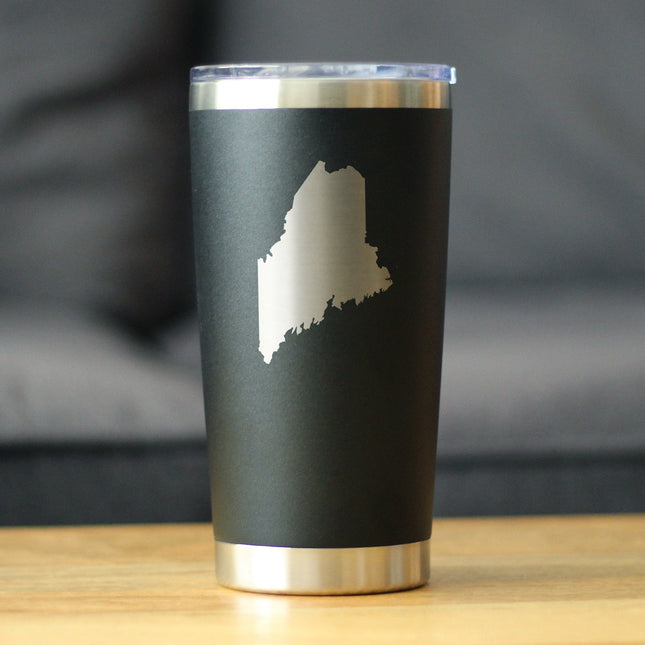 Maine State Outline Insulated Coffee Tumbler