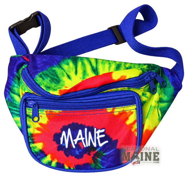Maine Multi-Color Tie-Dye Nylon Fanny Pack
