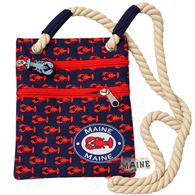 Maine Repeat Lobster Canvas Hip Bag – Navy
