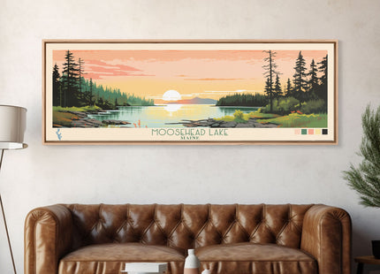 Moosehead Lake Maine Framed Canvas