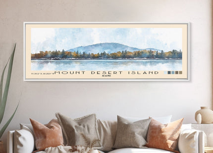 Mount Desert Island Maine Watercolor Canvas