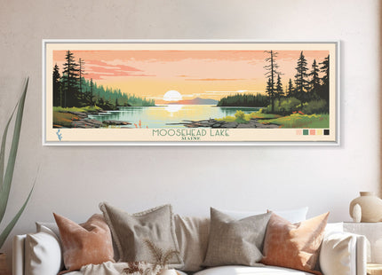 Moosehead Lake Maine Framed Canvas