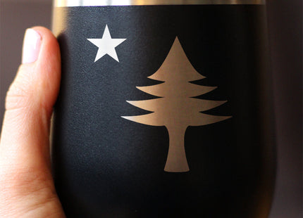 Flag of Maine Wine Tumbler