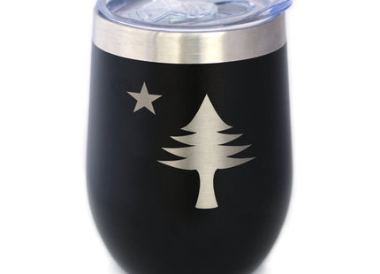 Flag of Maine Wine Tumbler