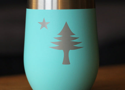 Flag of Maine Wine Tumbler