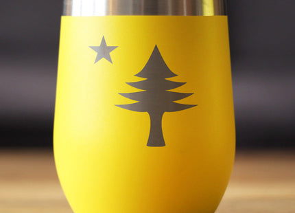Flag of Maine Wine Tumbler