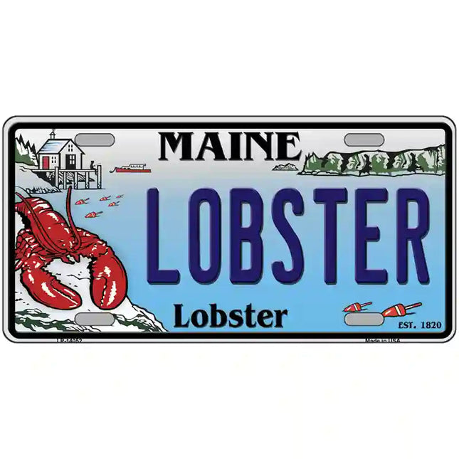 Lobster Maine Lobster Novelty Metal License Plate 12 x 6