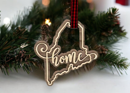 Maine Home Double Layer Ornament