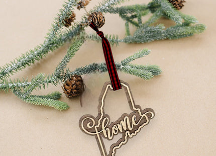 Maine Home Double Layer Ornament