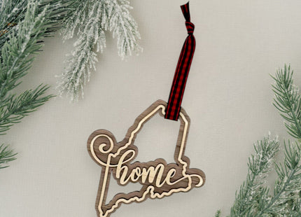 Maine Home Double Layer Ornament