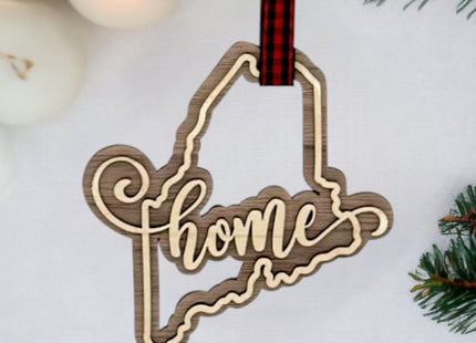Maine Home Double Layer Ornament