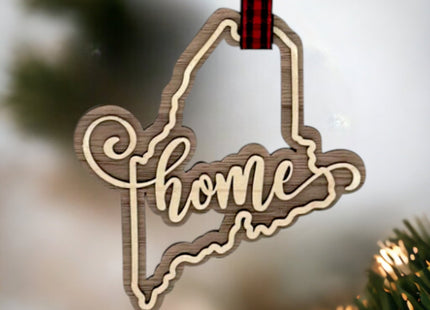 Maine Home Double Layer Ornament