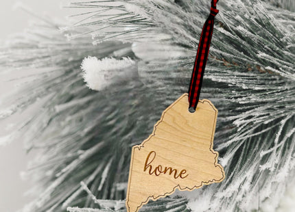 Maine Home Script Ornament