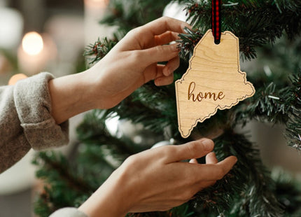 Maine Home Script Ornament