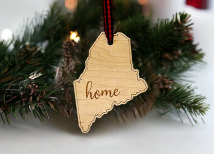 Maine Home Script Ornament