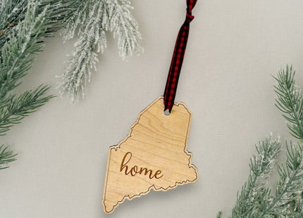 Maine Home Script Ornament