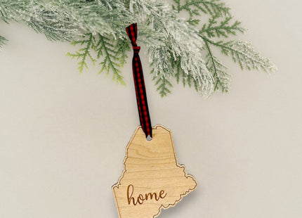 Maine Home Script Ornament
