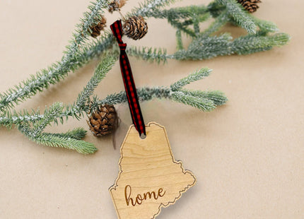 Maine Home Script Ornament