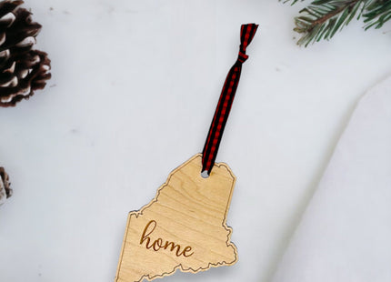 Maine Home Script Ornament