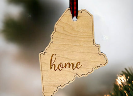 Maine Home Script Ornament