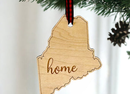 Maine Home Script Ornament