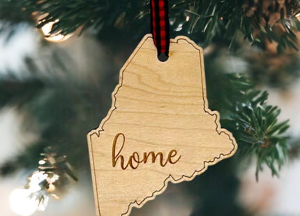 Maine Home Script Ornament