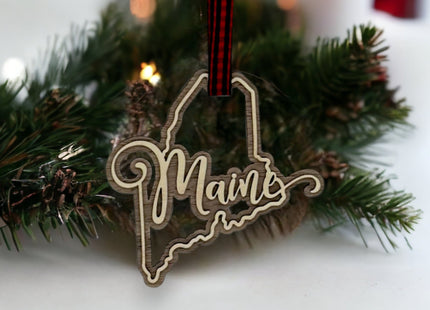 Maine Double Layer Ornament