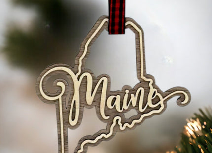 Maine Double Layer Ornament