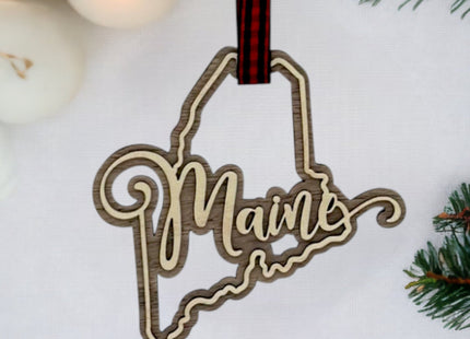 Maine Double Layer Ornament