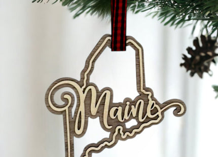 Maine Double Layer Ornament