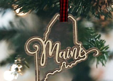 Maine Double Layer Ornament