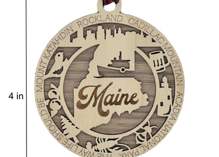 Maine State Highlights Ornament